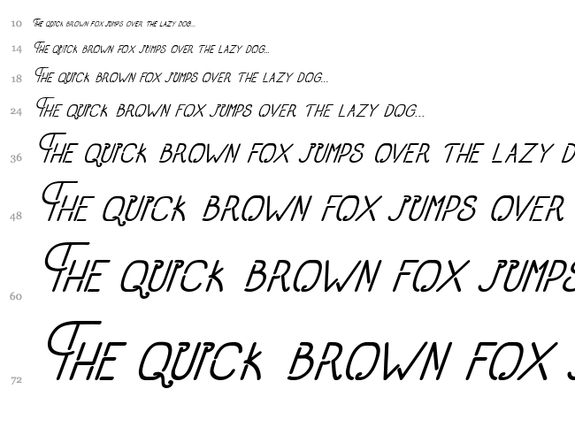 Old Alpha font waterfall